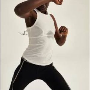 Sweaty Betty x Halle Berry Frankie Racerback Tank in Lily White NWT NEW XXL